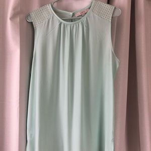 Loft sleeveless blue top